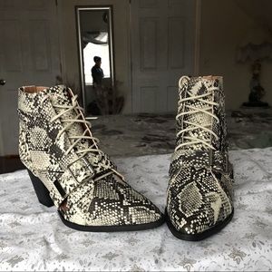 Snake Print Booties